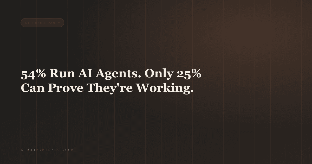 54% of Companies Are Running AI Agents. Only 25% Can Prove They're Working.