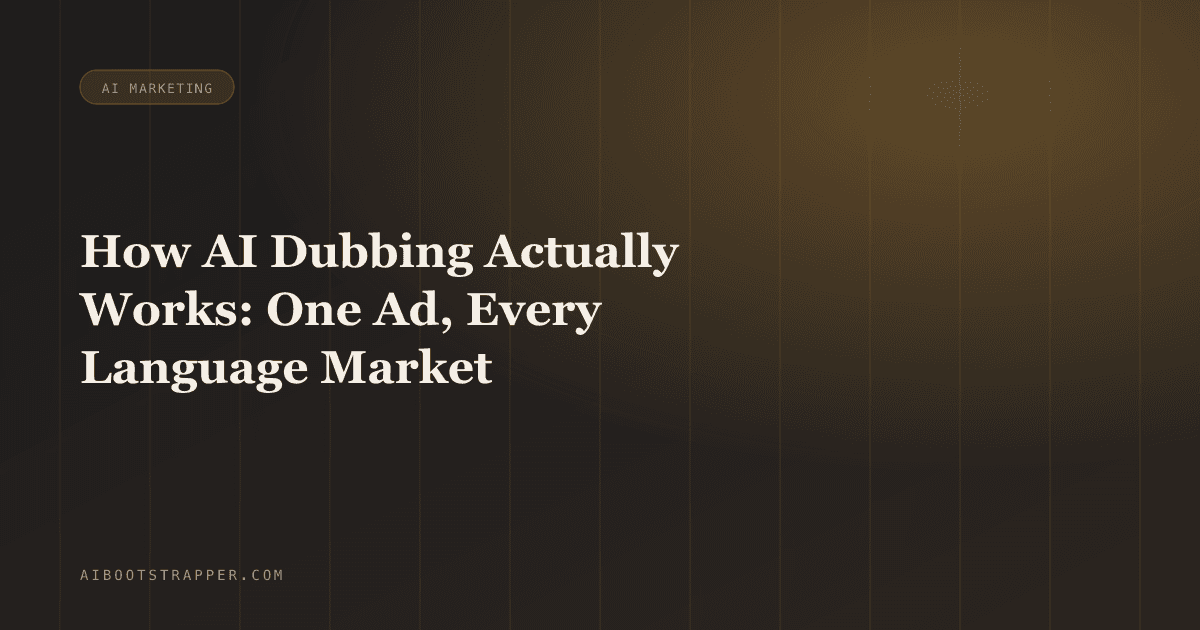 How AI Dubbing Actually Works: Turning One Ad Into Every Market Without a Reshoot
