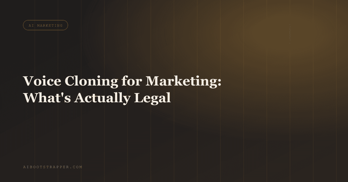 Voice Cloning for Marketing: What's Actually Legal in the US, UK, and EU in 2026