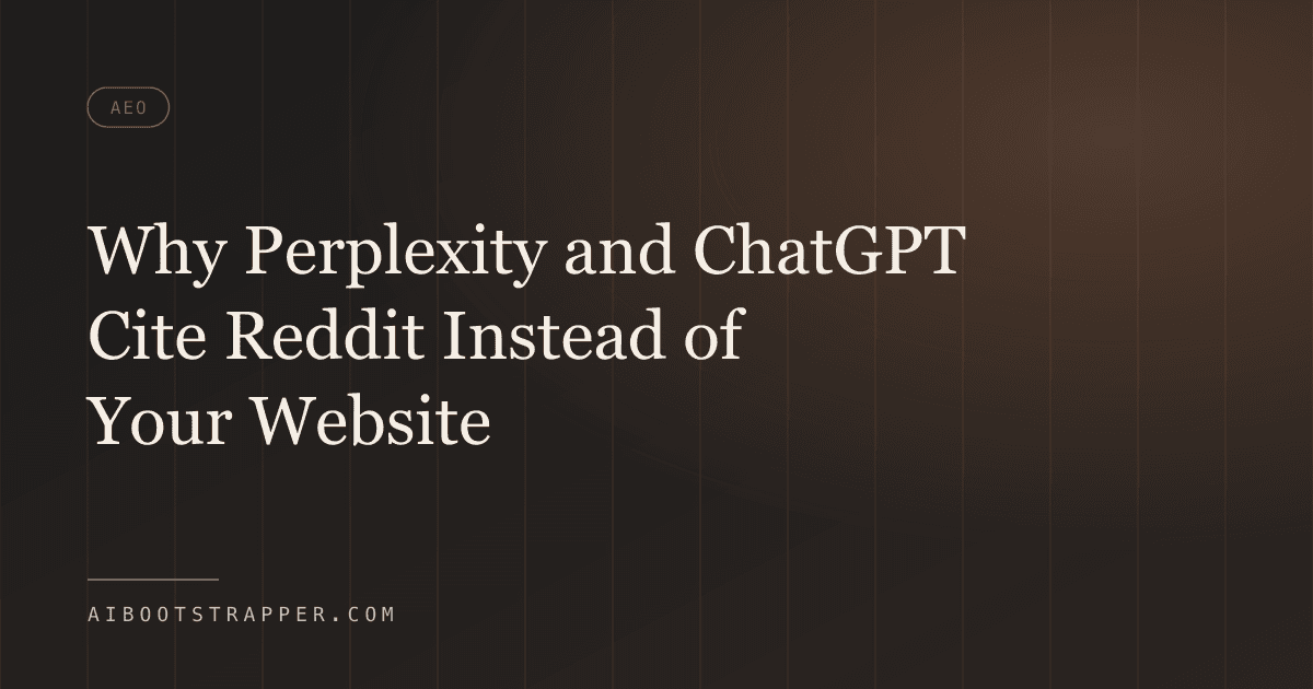 Why Perplexity and ChatGPT Cite Reddit Instead of Your Website, and What a B2B Brand Should Actually Do About It