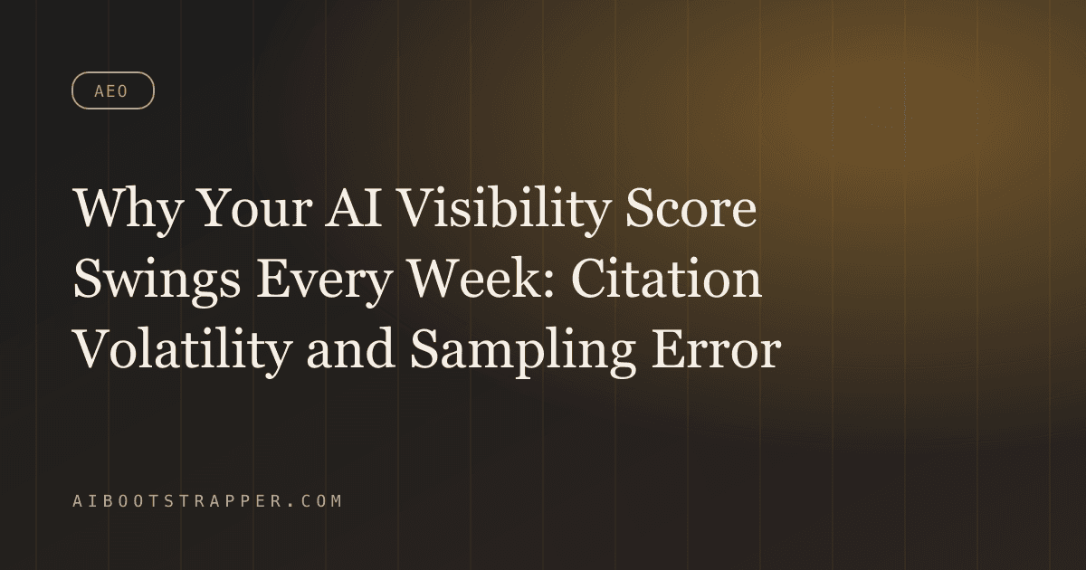 Why Your AI Visibility Score Swings Every Week: Citation Volatility, Sampling Error and How Many Runs You Actually Need