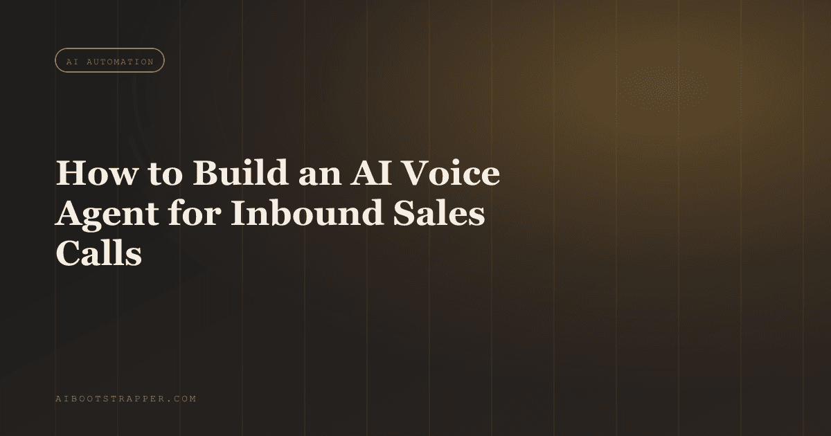How to Build an AI Voice Agent for Inbound Sales Calls: A Twilio + GPT-4 Step-by-Step Guide