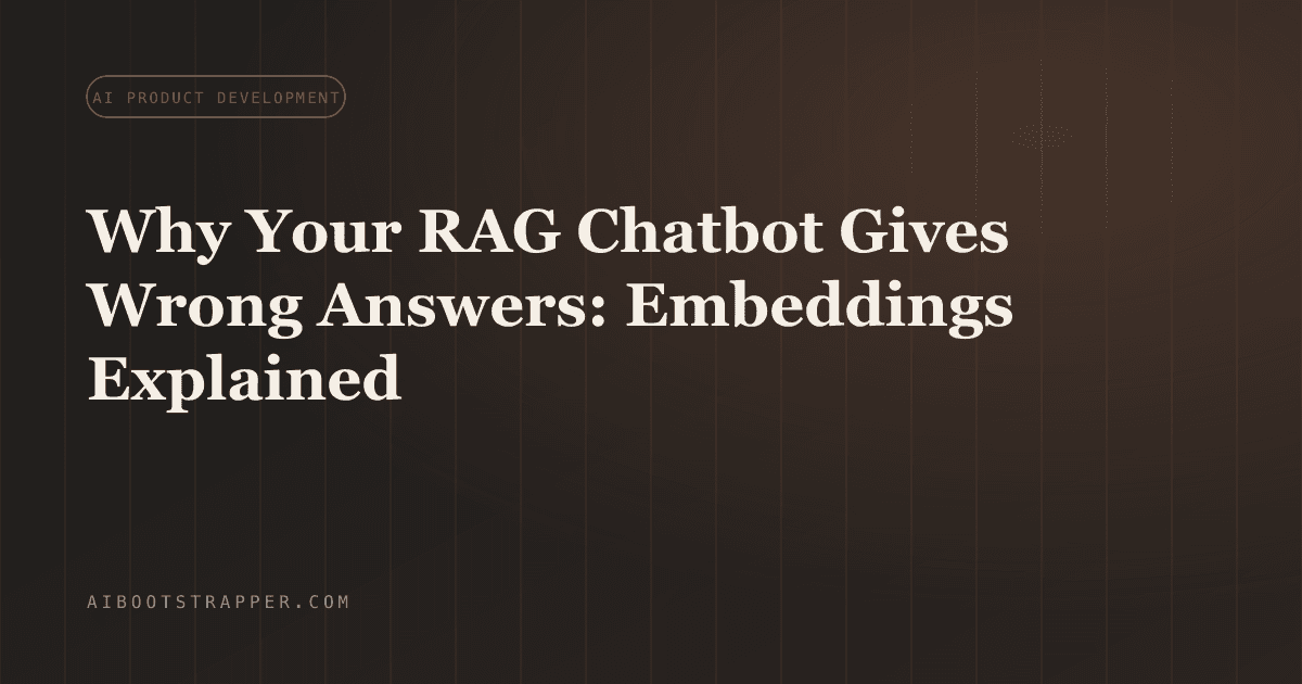 Why Your RAG Chatbot Gives Wrong Answers: How Embeddings, Cosine Similarity and Reranking Actually Work